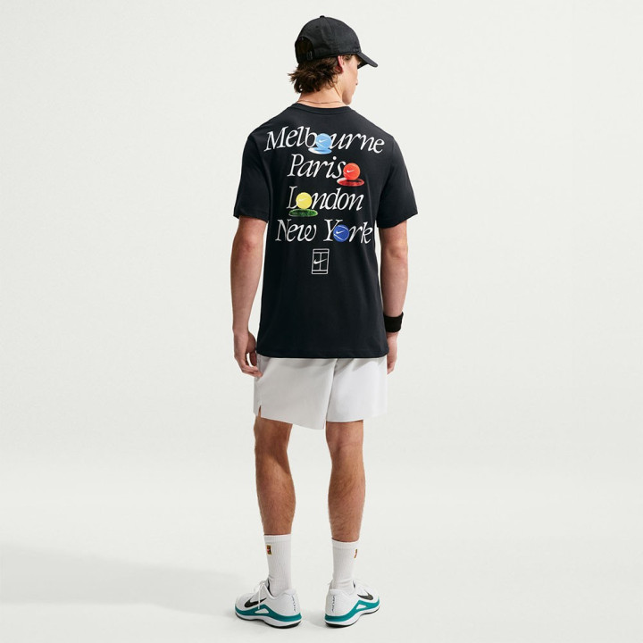 Nike T-Shirt Dri-Fit Cotton Slams Nero