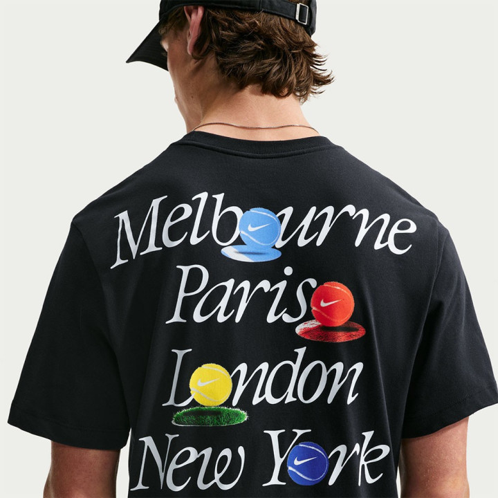 Nike T-Shirt Dri-Fit Cotton Slams Nero
