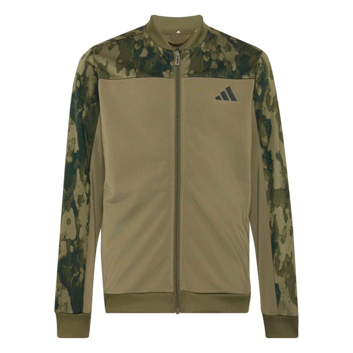 ADIDAS Tuta Sportiva Full Zip Senza Cappuccio Verde Bambino