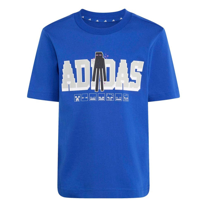 ADIDAS T-Shirt Palestra Minecraft Blu Bambino
