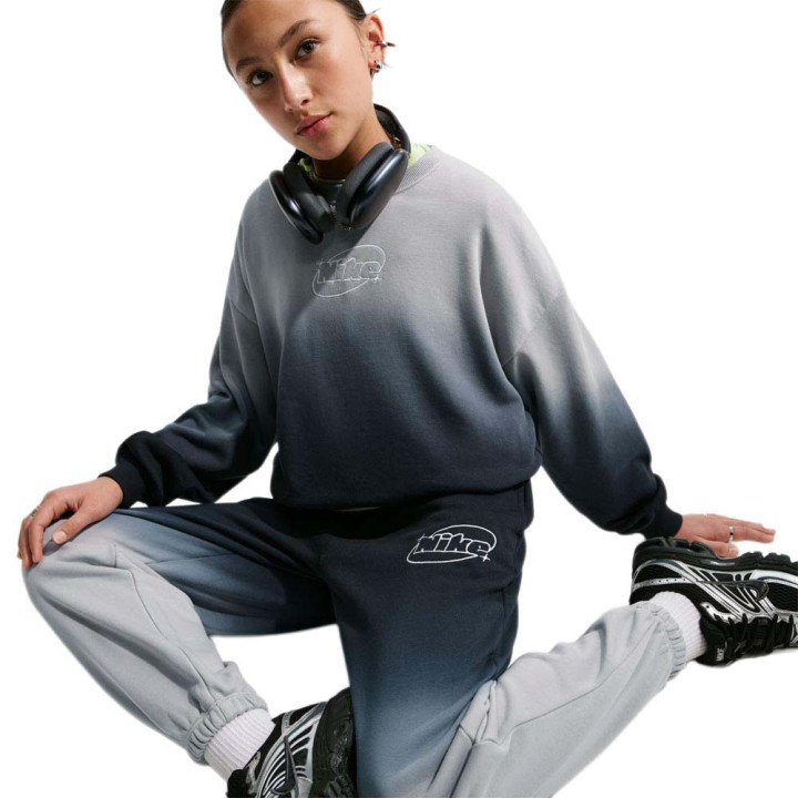 Nike Sportswear Pantaloni Con Polsino Nero Bianco Bambina