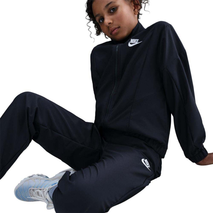 Nike Sportswear Tuta Sportiva Wovent Nero Bambina