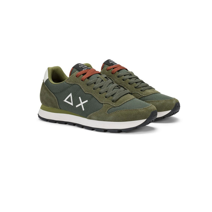 Sun 68 Tom Solid Nylon Militare Bianco - Sneakers Uomo