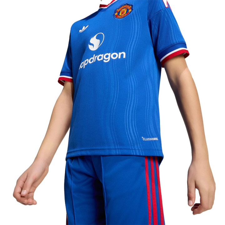 ADIDAS Maglia Calcio Mufc Away 26 27 Blu Bambino