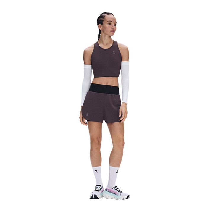 On Pantaloncini Running Zero 2In1 Urchin Nero Donna