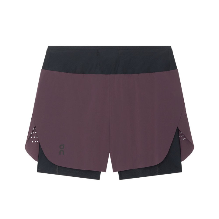 On Pantaloncini Running Zero 2In1 Urchin Nero Donna
