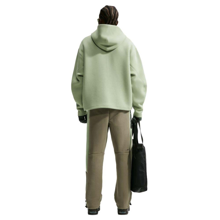 Nike Tech Pantaloni Fleece Open Bicolor Verde Uomo