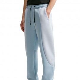 Tech Pantaloni Fleece Open Bicolor azzurro