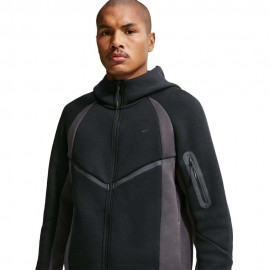 Tech Giacca Fleece Color Block nero