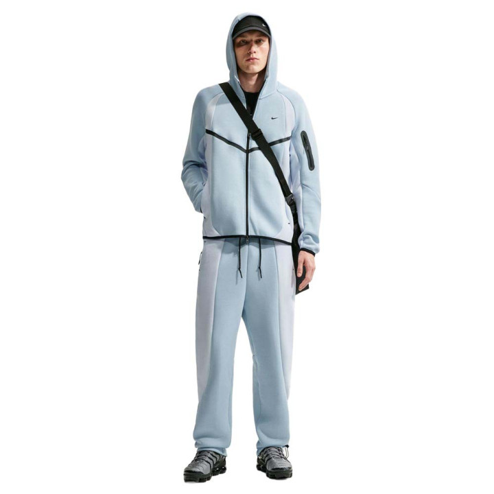 Nike Tech Felpa Con Cerniera Fleece Bicolor Azzurro Uomo