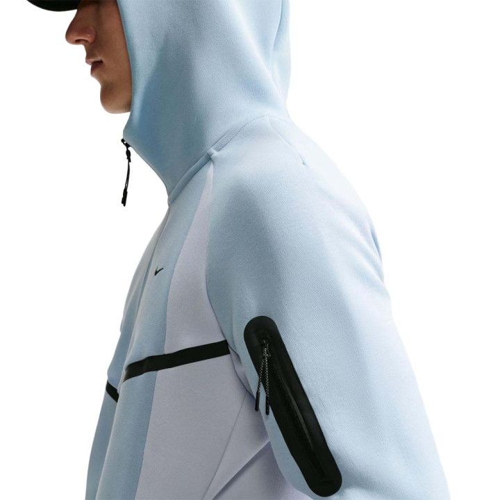 Nike Tech Felpa Con Cerniera Fleece Bicolor Azzurro Uomo