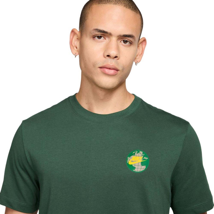 Nike Sportswear T-Shirt Logo Back Verde Uomo