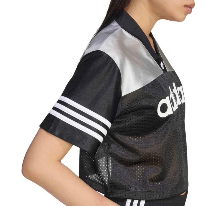 ADIDAS Originals Cropped T-Shirt Logo Nero Donna