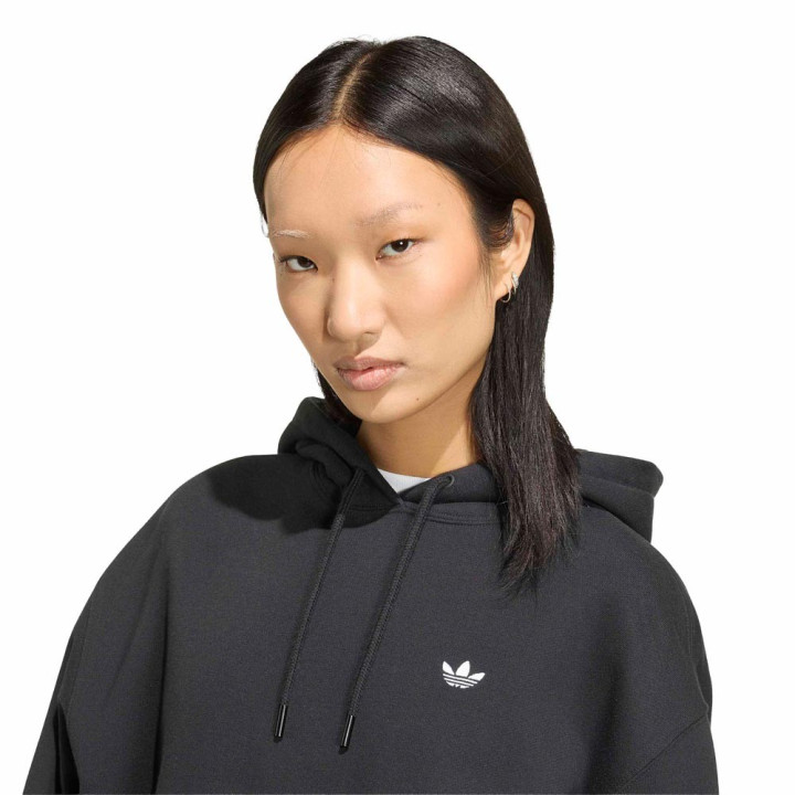 ADIDAS Originals Felpa Con Cappuccio Logo Nero Donna