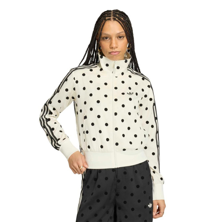ADIDAS Originals Firebird Felpa Classic Satin Polkadots Bianco Donna
