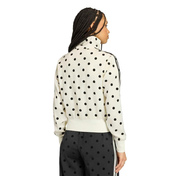 ADIDAS Originals Firebird Felpa Classic Satin Polkadots Bianco Donna