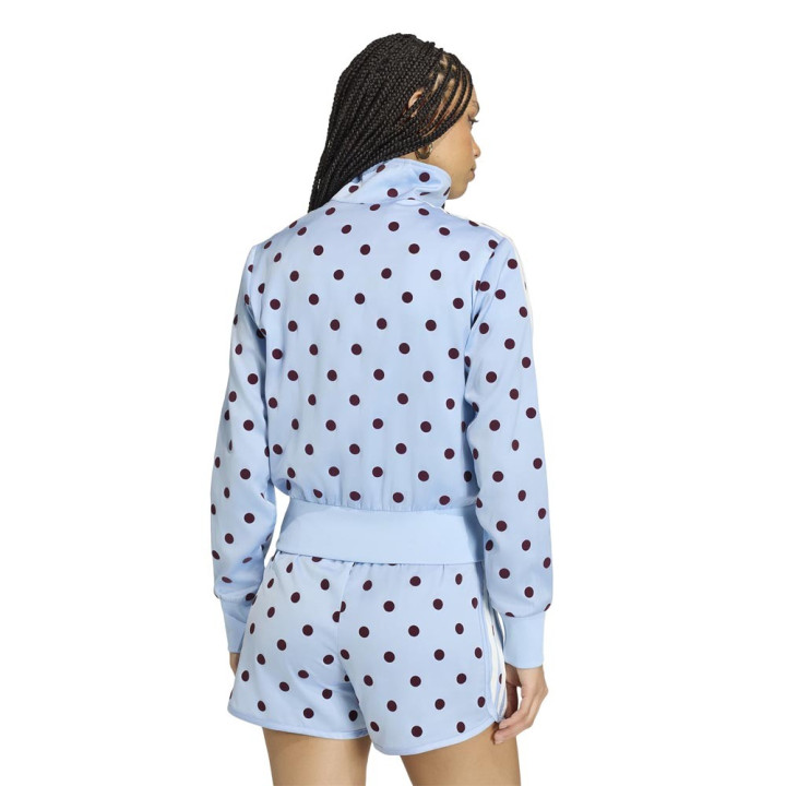 ADIDAS Originals Firebird Felpa Classic Satin Polkadots Azzurro Donna