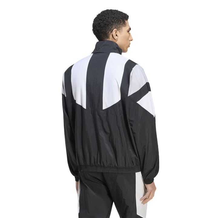 ADIDAS Felpa Juve Full Zip Woven Eqt Nero Bianco Uomo