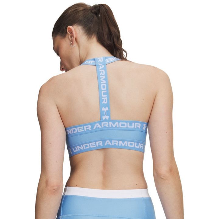 Under Armour Reggiseno Sportivo Mid Support Heat Gear Azzurro Donna