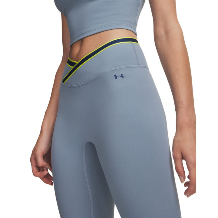 Under Armour Leggings Palestra Tight Motion Tape Azzurro Donna
