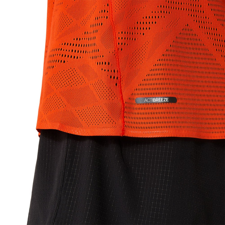 Asics T-Shirt Running Metarun Cherry Tomato Uomo