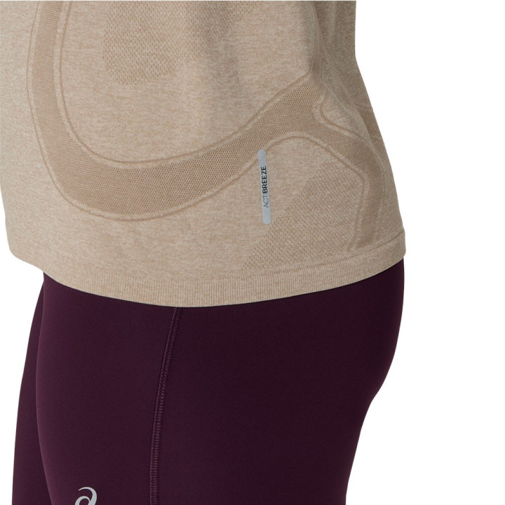 Asics T-Shirt Running Road Seamless Grigio Donna