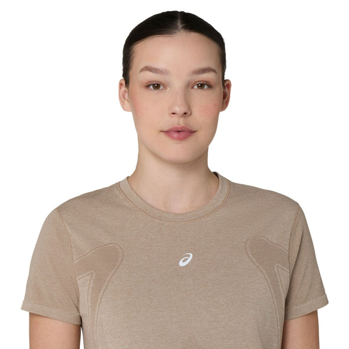 Asics T-Shirt Running Road Seamless Grigio Donna