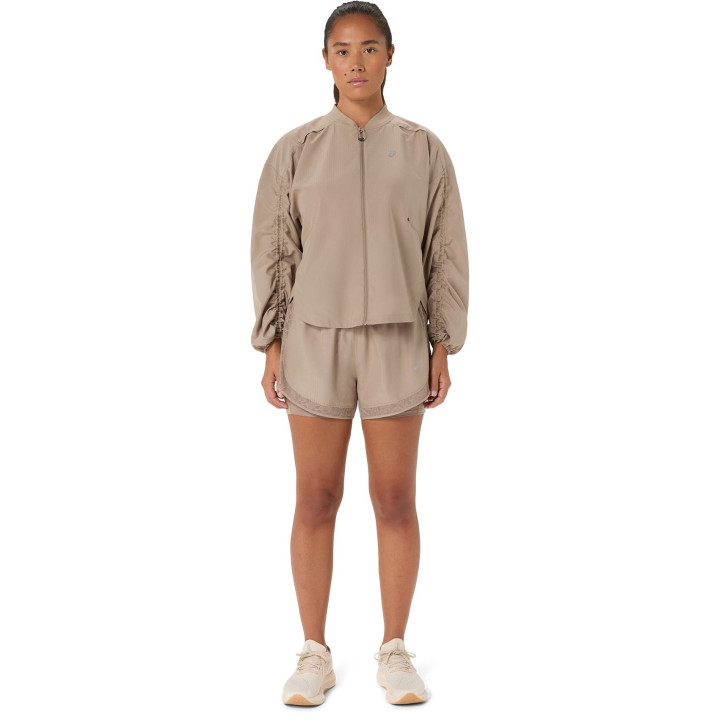 Asics Pantaloncini Running Nagino Run 2-N-1 Grigio Donna