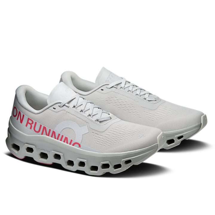 On Cloudmonster 1 Argento Camellia - Sneakers Donna