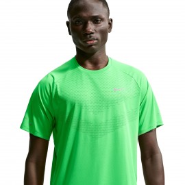 Stride T-shirt Running verde Spark argento