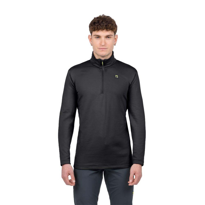 Karpos Felpa In Pile Pizzocco Evo Half Zip Nero Uomo