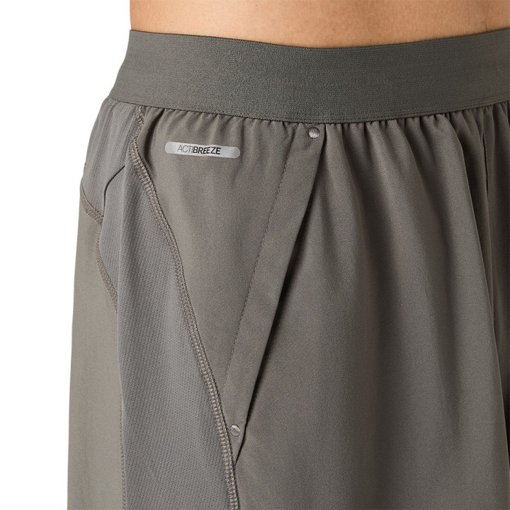 Asics Pantaloncini Running Road 2In1 7" Truffle Grigio Uomo