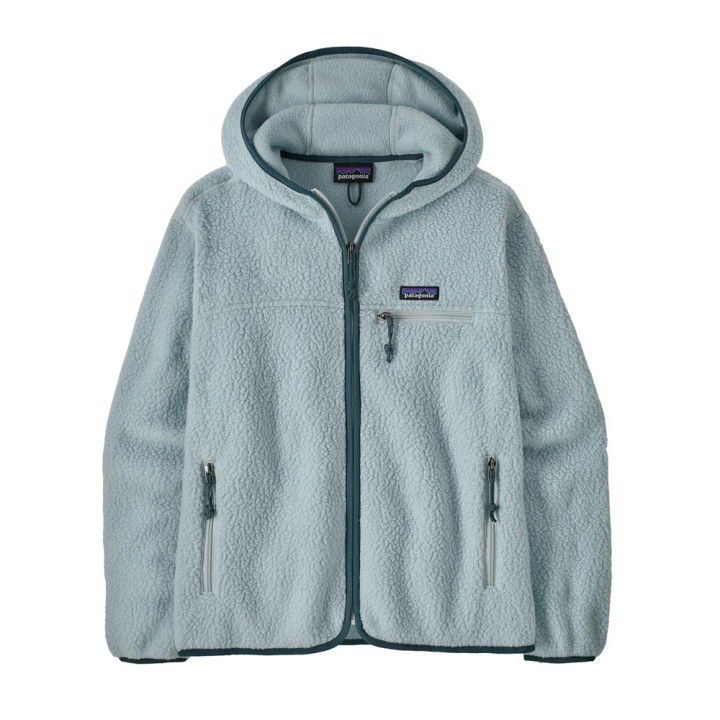 Patagonia Felpa In Pile Retro Pile Trekking Hoody Virtually Blue Donna