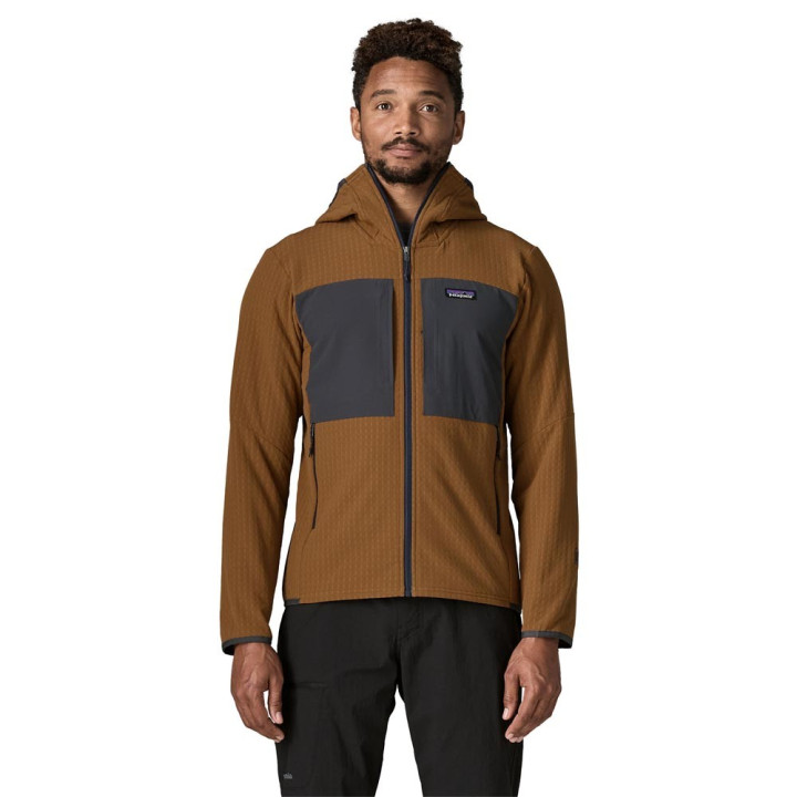 Patagonia Felpa In Pile R2 Techface Hoody Deer Brown Uomo