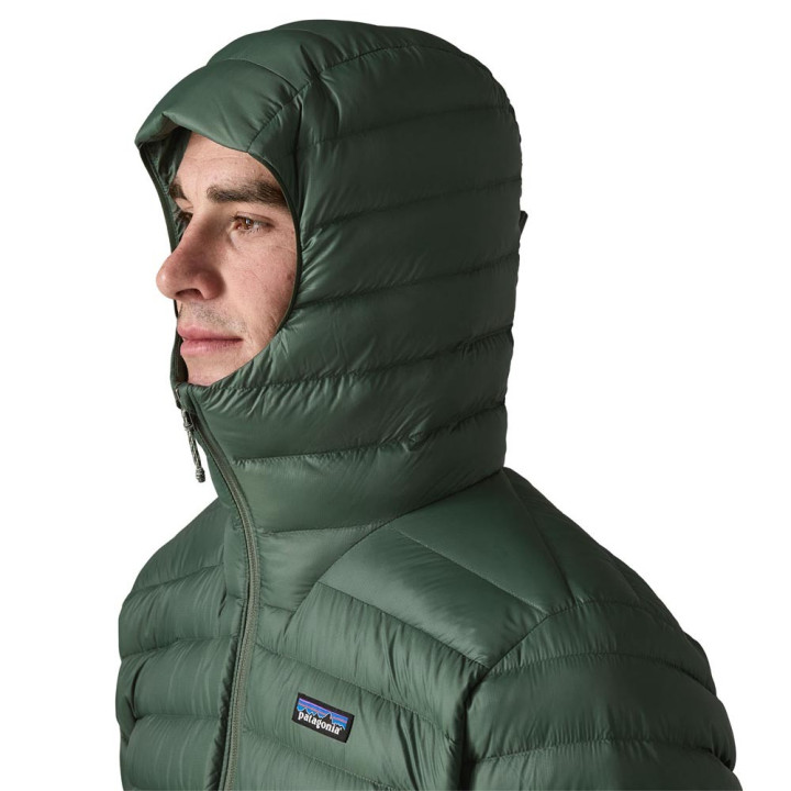 Patagonia Giacca Trekking Piuma Sweater Hoody Treeline Verde Uomo