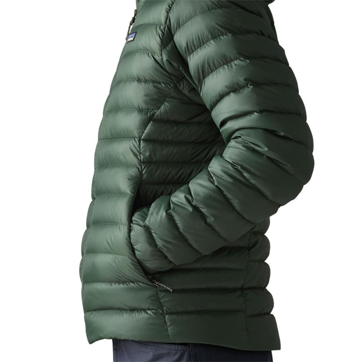 Patagonia Giacca Trekking Piuma Sweater Hoody Treeline Verde Uomo