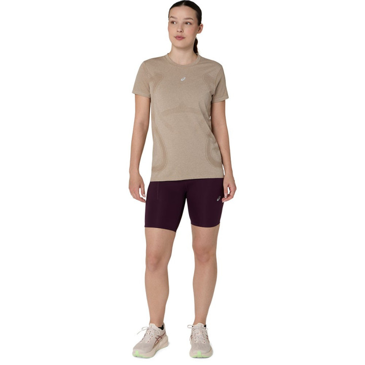 Asics Tight Running Road High Waist 8In Dark Aubergine Donna