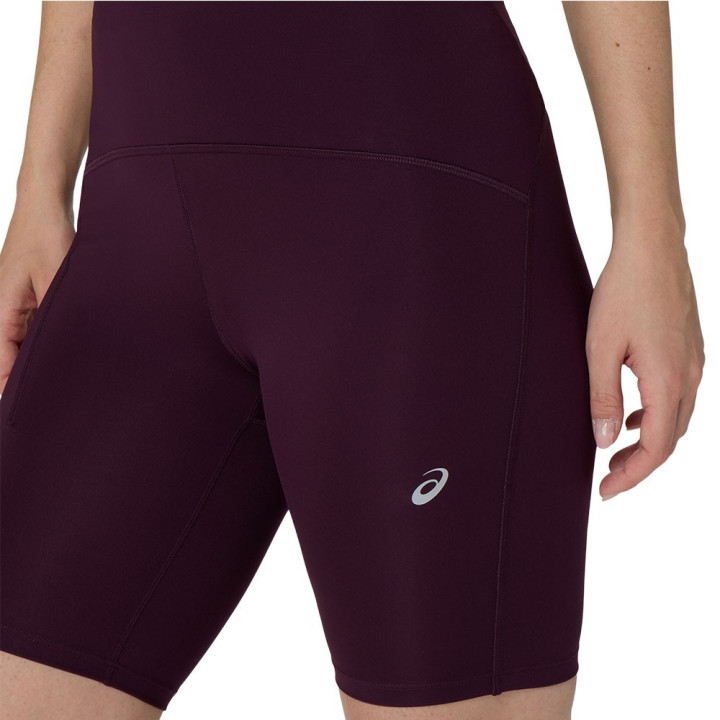 Asics Tight Running Road High Waist 8In Dark Aubergine Donna