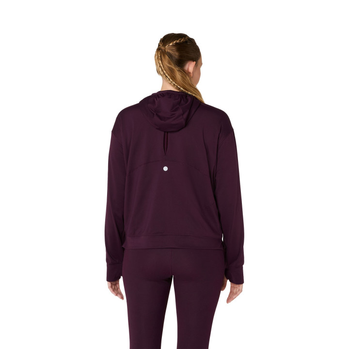 Asics Felpa Running Nagino Run Winter Dark Aubergine Donna