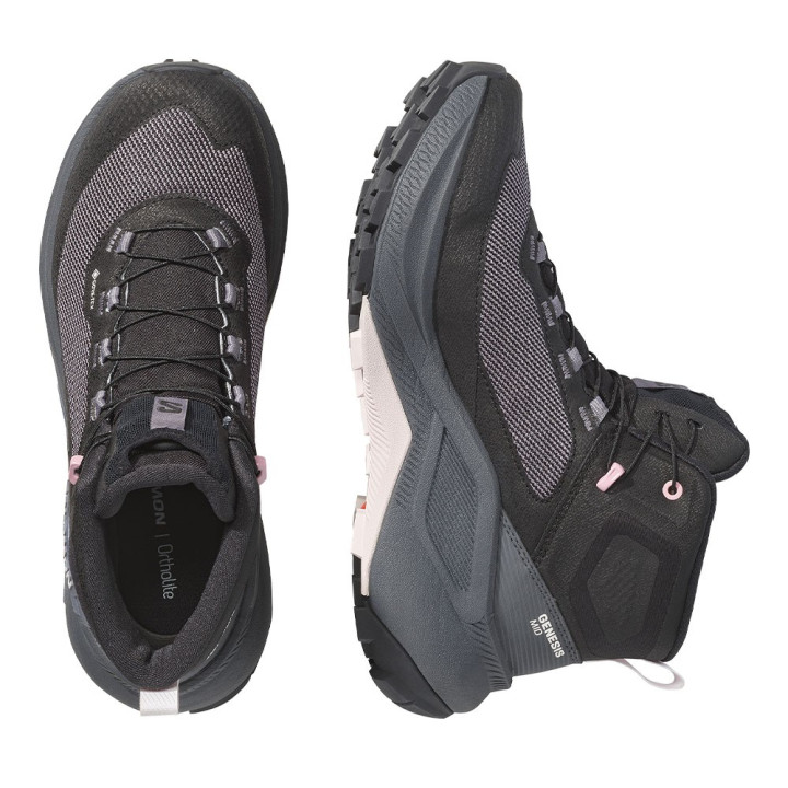 Salomon Genesis Mid GORE-TEX Nero Dawn Rosa Lilac Ash - Doposci Donna