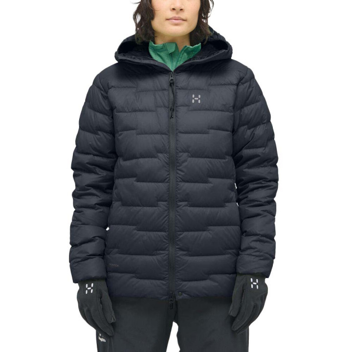 Haglofs Giacca Trekking Piuma Roc Flash Hood True Nero Donna
