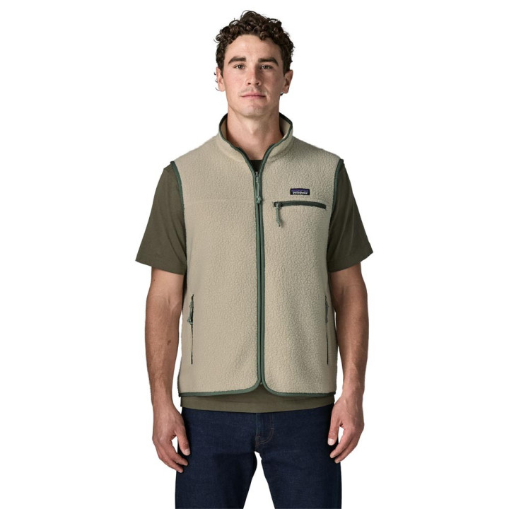 Patagonia Gilet Trekking Retro Pile Trekking Pelican Canopy Verde Uomo