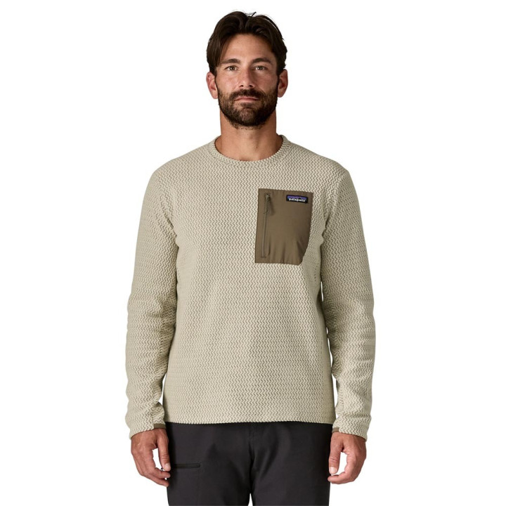 Patagonia Felpa In Pile R1 Air Crew Pelican Uomo