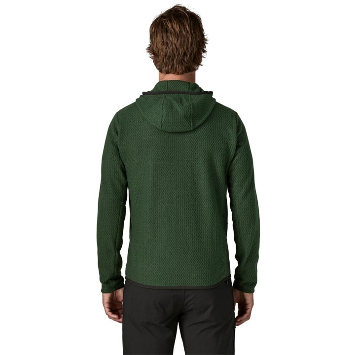 Patagonia Felpa In Pile R1 Air Full-Zip Hoody Treeline Verde Uomo