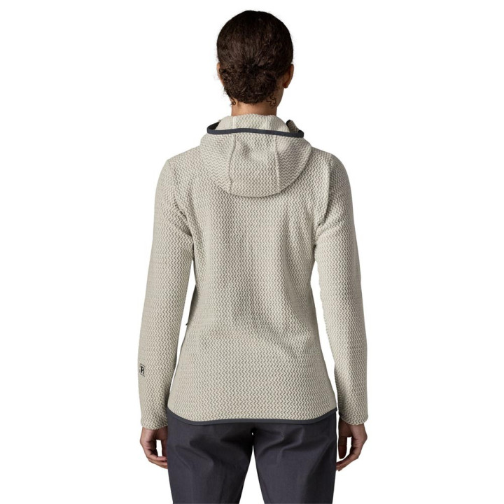 Patagonia Felpa In Pile R1 Air Full-Zip Hoody Birch Bianco Donna