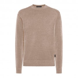 Maniche Lunghe Ciniglia Girocollo beige