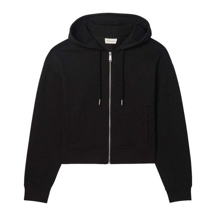 Calvin Klein Felpa Con Cerniera Monogram Nero Donna