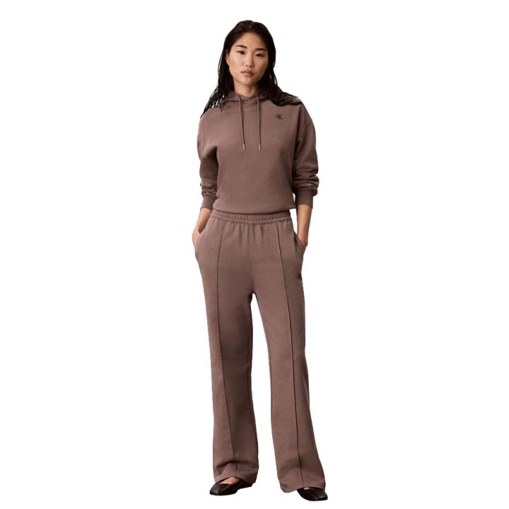 Calvin Klein Felpa Con Cappuccio Monogram Grigio Donna