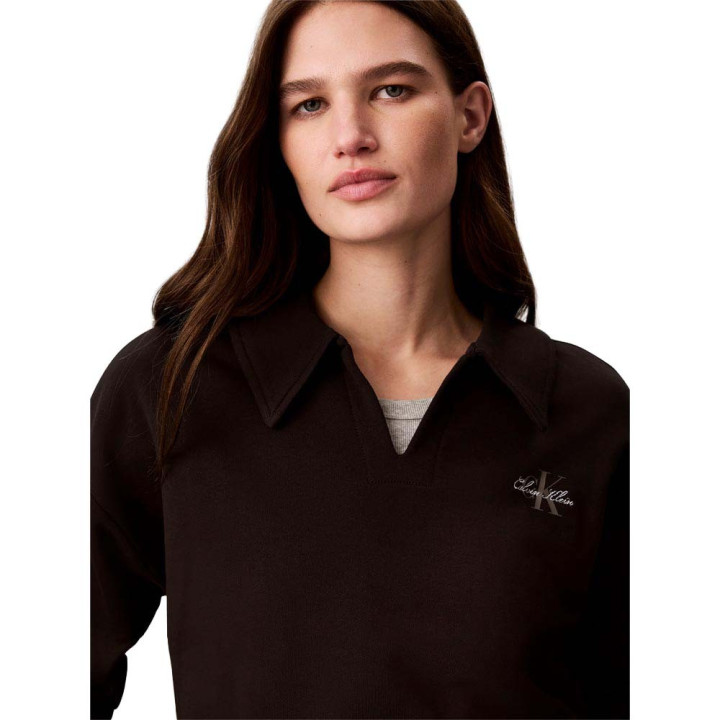 Calvin Klein Felpa Logo Nero Donna