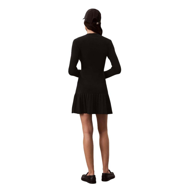 Calvin Klein Mock Neck Dress Nero Donna